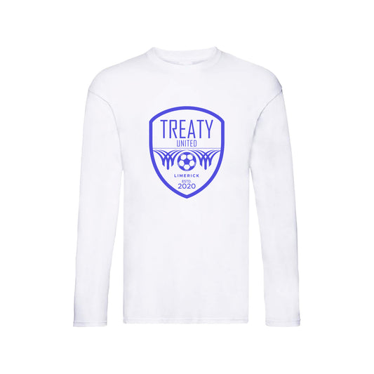 Treaty United FC Long Sleeved Crested T-Shirt WHITE
